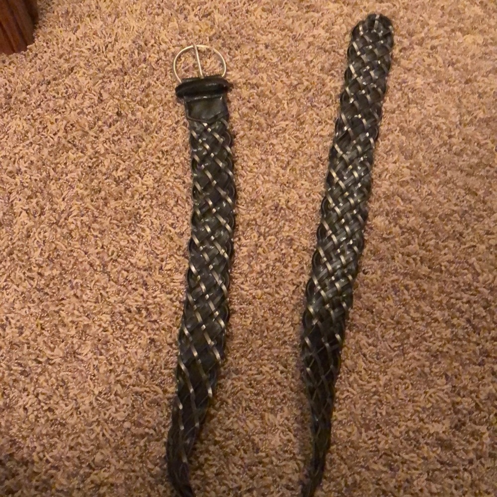 wide braided belt